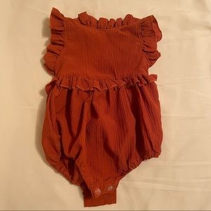3-6 M Rust colored romper